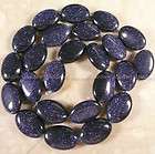 10x14MM Galaxy Staras Gemstone Blue Sand Sun SITARA Oval Loose Beads 