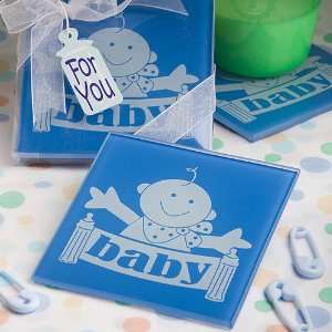  Huggable Baby Design Coasters   Pink or Blue Baby
