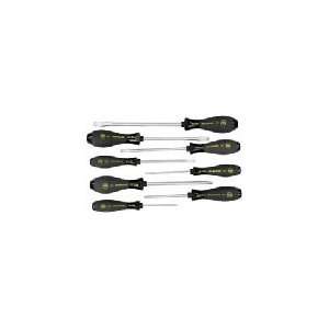   Slotted and Phillips Screwdriver Set with MicroFinish Handle, 8 Piece