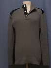 MENS INC PULLOVER SWEATER GRAY WITH BLACK NYLON ACCENTS MEDIUM