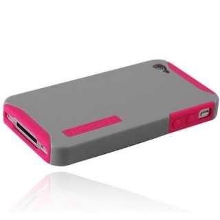 NEW INCIPIO SILICRYLIC IPHONE 4S / 4 GREY AND PINK CASE COVER  