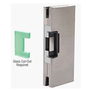 CRL 4x10 RH/LHR Brushed Stainless Custom Center Lock Glass Keeper 