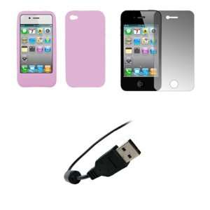  Apple iPhone 4   Premium Light Purple Soft Silicone Gel 