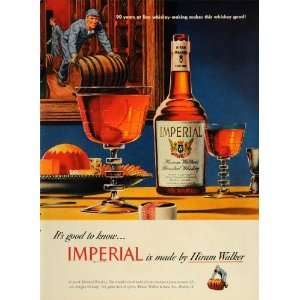 1948 Ad Hiram Walker Imperial Blended Whiskey Barrel 
