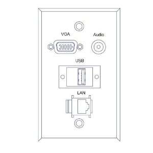  Mediatech MT STD IO Intelligent Classroom I/O Plate 