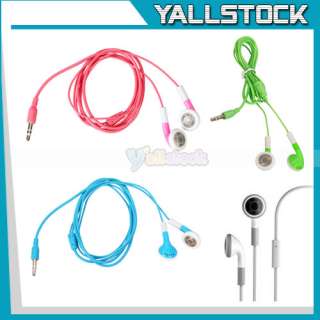   Color Earphone Headset With Remote Mic for iPhone 3G 3GS 4G 4S  