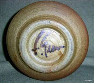 Hand Made & Signed Covered Bowl Beautiful Caramel Glaze  