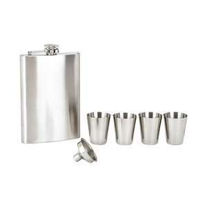  Maxam 6pc Stainless Steel Flask Set