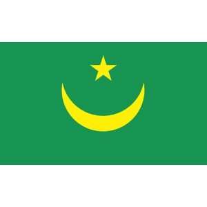  Mauritania 3ft x 5ft Nylon Flag   Outdoor 