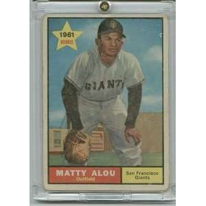 1961 Matty Alou San Francisco Giants RC Card # 327  Sports 