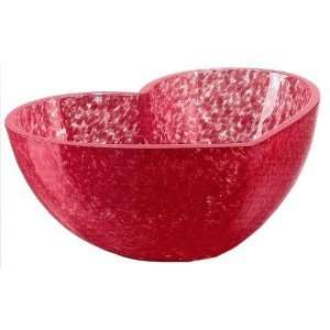    Mini Heart Crystal Red Bowl by Mats Jonasson