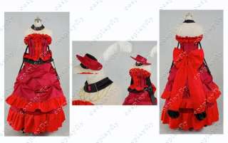 Black Butler Kuroshitsuji Madame Red Cosplay Costume  