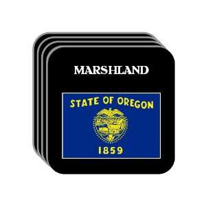 US State Flag   MARSHLAND, Oregon (OR) Set of 4 Mini Mousepad Coasters
