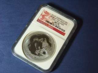 2012 P Australia 1 Oz Silver Lunar (Series 2) Year of the Dragon $1 