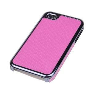  Durable Pink Mat Lines Hard Back Protection Cover Case For iPhone 4 