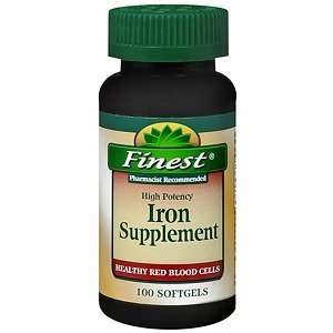  Finest Iron High Potency Tablets, 100 ea Health 