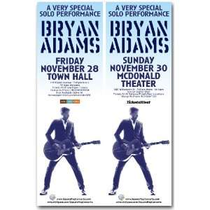  Bryan Adams Poster   Concert Flyer