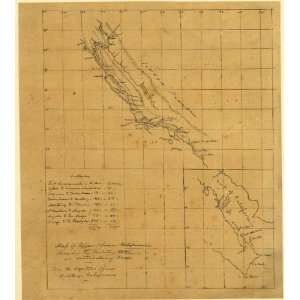  1847 map of Military bases, California