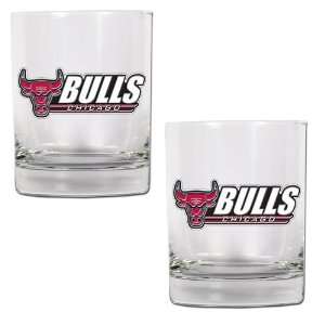  Chicago Bulls 2pc Rocks Glass Set