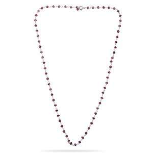  Silver Gemstone Mangalsutra Chain   Ruby Jewelry