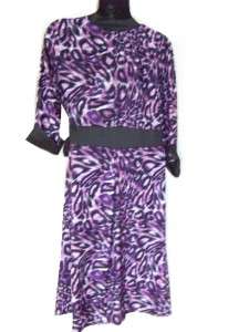New JFW Just for Wraps Dress Purple High Waist 1X  