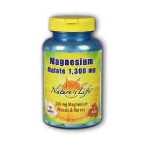  Natures Life Magnesium Malate 1,300mg, 100 Tablets 