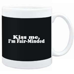  Mug Black  Kiss me, Im fair minded  Adjetives Sports 