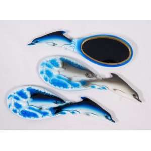 Wholesale Pack Handpainted Assorted Dolphin Handheld Mirror (Set Of 12 