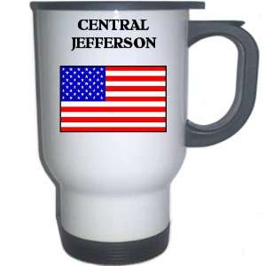 US Flag   Central Jefferson, Colorado (CO) White Stainless Steel Mug