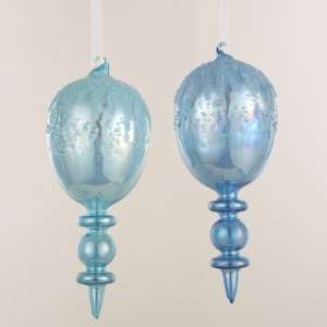  Glass Finial with Luster Finish Christmas Ornaments 7