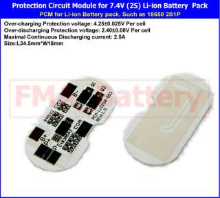 LiIon 7.4V 2S Battery Protection Circuit Module PCM  