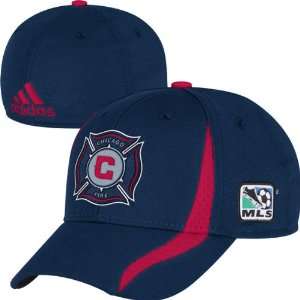  Chicago Fire Navy adidas Authentic Player Flex Hat Sports 