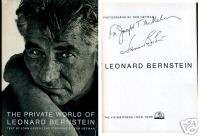 Leonard Bernstein Private World Classical Music Conductor Signed 