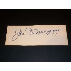  HOF Joe Dimaggio Auto Signed 2x2 Cut Index Card N   New 