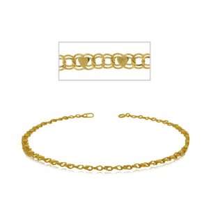  Heart Anklet Lovely 14K Yellow Gold Sweetheart Chain 