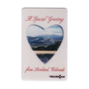 Collectible Phone Card 10u Loveland Colorado 1996 Valentine Greeting 