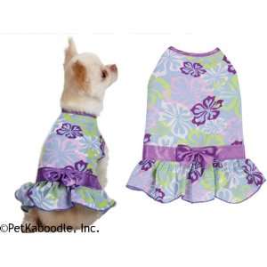  Print Belted Bow Spring Summer Dog Sundress Dress Sm/Med