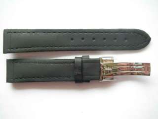   bands bracelets black stitched leather quality watch band with
