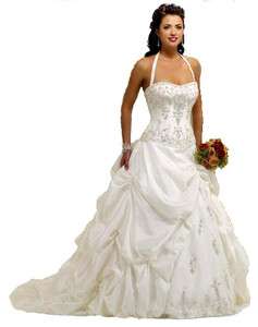   White/Ivory Wedding Dress Bride Gown Stock Size6/8/10/12/14/16  