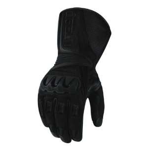    Icon Compound Long Mesh Motorcycle Gloves Black 2X Automotive
