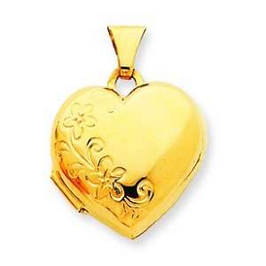  14k Domed Heart Locket Shop4Silver Jewelry