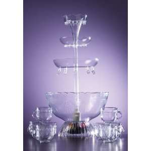Party Fountain Lighted 3 Tiered Party Fountain W/8 Cups  