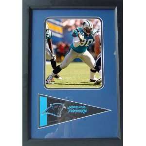 Julius Peppers Photograph with Team Pennant in a 12 x 18 Deluxe 