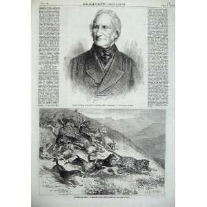    1869 Edward Sabine Hunting India Leopard Ootacamund