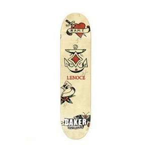 Baker Jeff Lenoce Tattoo 7.75 Skateboard Deck  Sports 