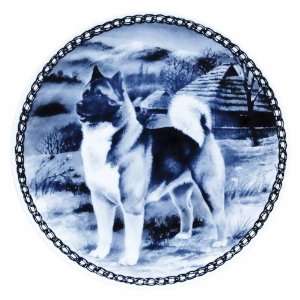  Akita Danish Blue Porcelain Plate