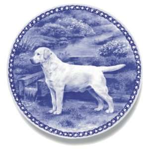  Labrador (Yellow) Danish Blue Porcelain Plate