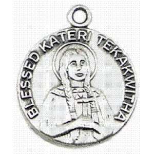  Bl. Kateri Tekakwitha Sterling Silver Medal with 18 Inch 