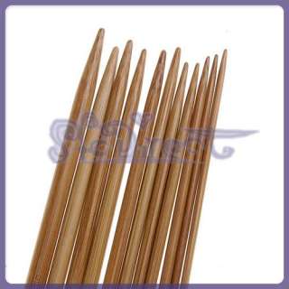 11 size 13.8” Double Point Knitting Bamboo Needle 44 PC  