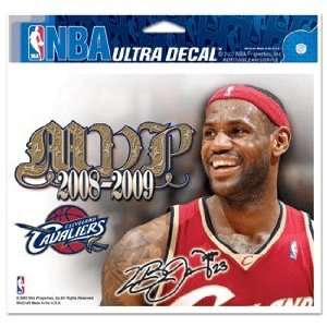  LeBron James MVP Ultra Decal Clevelnd Cavaliers 5 x 6 